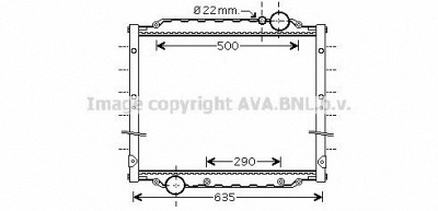 AVA QUALITY COOLING mn2045 -  Радиатор, охлаждение двигателя